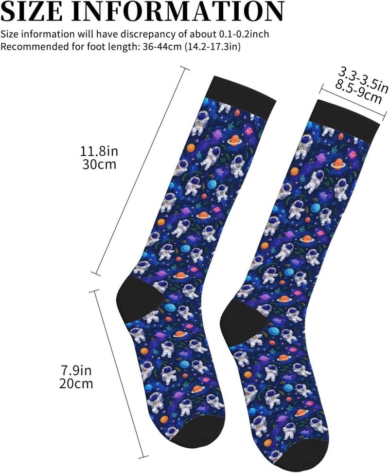 thmnj Compression Socks Knee High Support Socks for Women Men Circulation Stockings for Athletic Running Cycling Flying - Image 2
